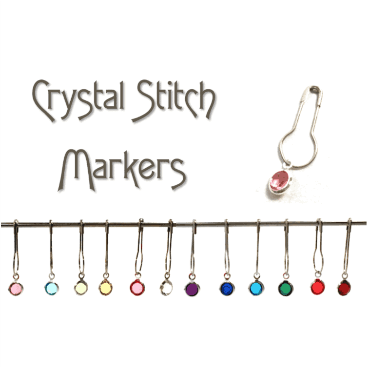 Crystal Bezel Locking Stitch Markers